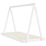 Kids Bed Frame White 90x200 cm Solid Wood Pine 834538