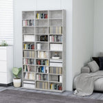 ZNTS CD Cabinet Concrete Grey 102x16x177.5 cm Engineered Wood 801782