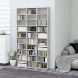 ZNTS CD Cabinet Concrete Grey 102x16x177.5 cm Engineered Wood 801782