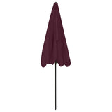 314731 Beach Parasol Bordeaux Red 200x125 cm