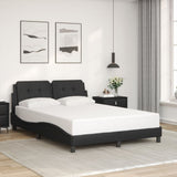 Bed Frame without Mattress "Zadar" Black 140x190 cm Faux Leather 3208177
