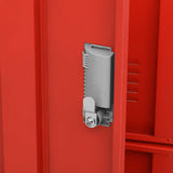 Locker Cabinets 5 pcs Light Grey and Red 90x45x92,5 cm Steel 3095245