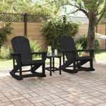 Adirondack Rocking Chairs 2 pcs Black HDPE 3335836