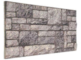 Wall Panels 10 pcs 100 x 50 cm Grey and White EPS Foam 42046097