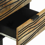 Bedside Cabinet Brown 40 x 33 x 46 cm Solid Acacia wood 4017934