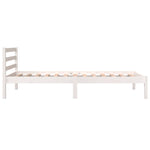 Bed Frame without Mattress 90x190cm White Single 810396