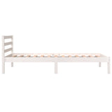 Bed Frame without Mattress 90x190cm White Single 810396