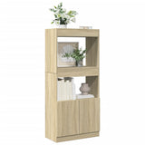 Highboard Sonoma Oak 63x33x140 cm Engineered Wood 855108