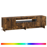 LED TV Cabinet Smoked Oak Engineered Wood 896030
