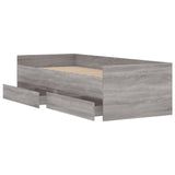 Bed Frame Grey Sonoma Engineered Wood Single Bed Frame 3207355