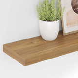 Wall Shelf 2 pcs Brown 90 x 23.5 x 3.8 cm Engineered Wood 42019954