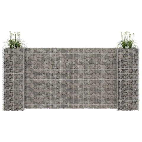 H-Shaped Gabion Planter Steel Wire 260x40x120 cm 145662
