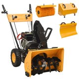 Petrol-powered 4-in-1 Snow Thrower and Sweeper Set 6.5HP 3102972