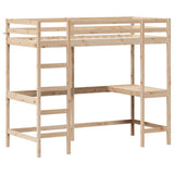 Loft Bed without Mattress 100x200 cm Solid Wood Pine 842846