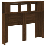 LED Headboard Brown Oak 120x18.5x103.5 cm Engineered Wood 837343
