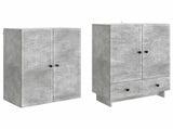 Cabinet Set 2 pcs Concrete Grey 66 x 34.5 x 95 cm 3416352