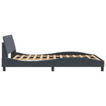 Bed Frame "Dover" Dark Grey 135x190 cm Double Velvet 373329