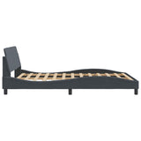 Bed Frame "Dover" Dark Grey 135x190 cm Double Velvet 373329
