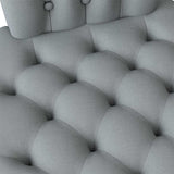 Slipper Chair Light Grey 56.5 x 70 x 110 cm Fabric 42020678