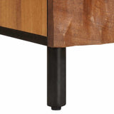 Sideboard Acacia Brown Finish 80 x 33 x 75 cm Solid Mango Wood 4017927