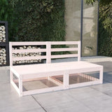 Garden 2-Seater Sofa White Solid Pinewood 3075230