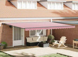 Awning Frame Red and White 450 x 300 cm 3330925