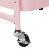 Storage Trolley 3-Tier Pink 42x41.5x77 cm Steel 4012383