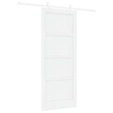 Sliding Door White 83 x 202 cm Solid Pine Wood 3445524