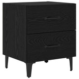 Bed Cabinet 2 pcs Black Oak 40 x 35 x 47.5 cm Engineered Wood 880570