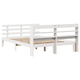 Bed Frame with Headboard without Mattress White 120x190 cm Small Double 3306842