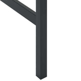 9 Piece Garden Bar Set Black Powder-coated Steel 3283754