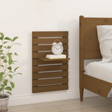 Wall-mounted Bedside Shelves 2 pcs Honey Brown Solid Wood Pine 824771