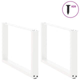Coffee Table Legs U-Shaped 2 pcs White 70x cm Steel 4013165