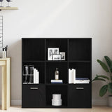 Book Cabinet Black Oak 98x29x97.5 cm Engineered Wood 862471