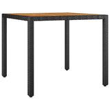 Garden Dining Set 3 pcs Black and Brown Poly Rattan 3365434