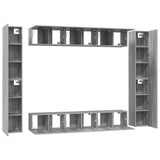 10 Piece TV Cabinet Set Grey Sonoma Engineered Wood 3120249