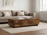 Coffee Table Smoked Oak 102 x 50.5 x 35 cm Engineered Wood 8011455