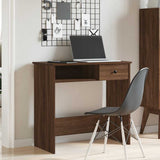 Desk Brown Oak 80x40x75 cm Engineered Wood 860478