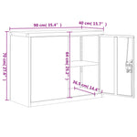 ZNTS File Cabinet White 90x40x70 cm Steel 339720