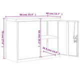 ZNTS File Cabinet White 90x40x70 cm Steel 339720