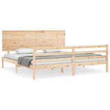 Bed Frame without Mattress 200x200 cm Solid Wood 3195241