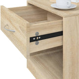 ZNTS Nightstand 2 pcs with Drawer Oak Colour 242546