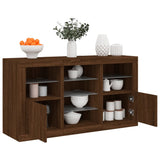 Sideboard with LED Lights Brown Oak 123x37x67 cm 3209085