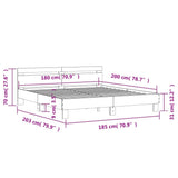 Bed Frame Sonoma oak Engineered wood, Plywood Super King Durable 3207401
