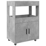Bar Cart Concrete Grey 60x39.5x89 cm Engineered Wood 848272