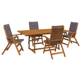 Outdoor Dining Set with Parasol 6 pcs Anthracite 3438548