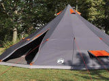 Tipi Tent with Roof Grey and Orange 560 x 560 x 300 cm Taffeta 42000983