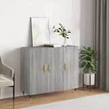 Sideboard Grey Sonoma 90x34x80 cm Engineered Wood 828090