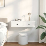 Wall Shelf with Drawers White 80x34x17 cm Engineered Wood 859950