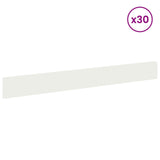 Lawn Edging 30 pcs 100 x 12 cm Steel White 8008790
